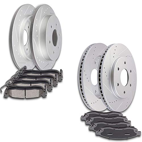 Image of SCITOO Brake Kits Front Rear Brake Rotors Brake Pad:31328;D1015;31329;D1041 | Fit For INFINITI For QX56 2004-2005,For Nissan For Armada 2005,For Pathfinder Armada 2004,For TITAN 2004-2005