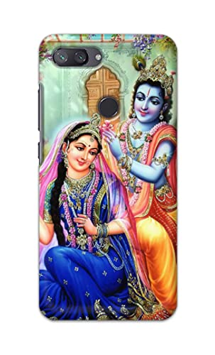 Image of Printed Hard Back Cover Case for Mi 8 Lite | Mi 8 Youth | Mi 8X Back Cover (Radha Krishna) -1803