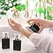 Foraineam 8 Pack 30ml / 1 oz. Black Refillable Perfume Bottles, Portable Square Empty Glass Perfume Atomizer Bottle with Spray Applicator