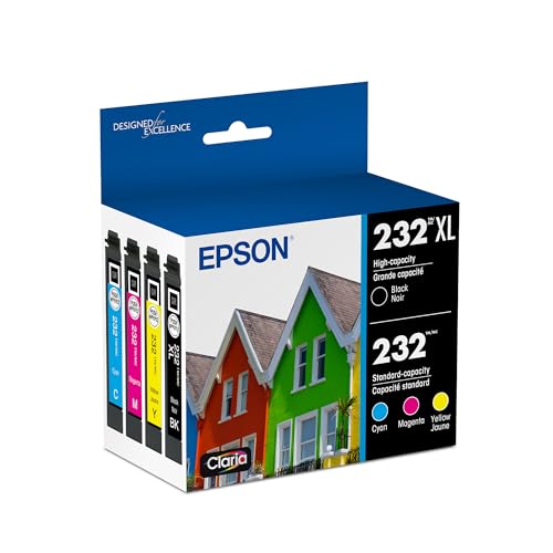EPSON 232 Claria Ink High Capacity Black & Standard Color Cartridge...