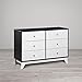 Little Seeds Rowan Valley Flint 6-Drawer Dresser, Black/White