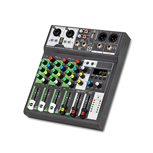 Mezclador controlador de DJ Consola mezcladora de sonido Bluetooth USB Record Computer 48V Phantom...