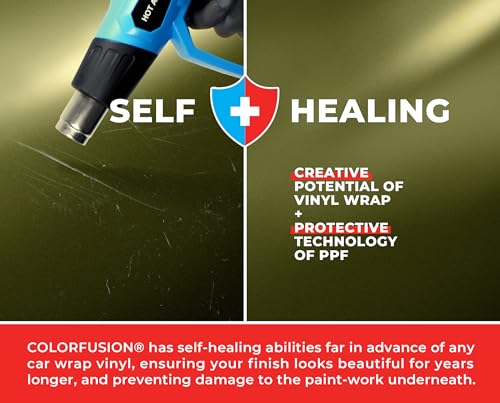 Image of ColorFusion PPF by VViViD, Satin Stealth Combat Green Dry Apply PPF Vinyl Car Wrap Roll 10ft x 5ft