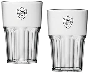 AS Roma Acryl Biergläser mit Roma Logo