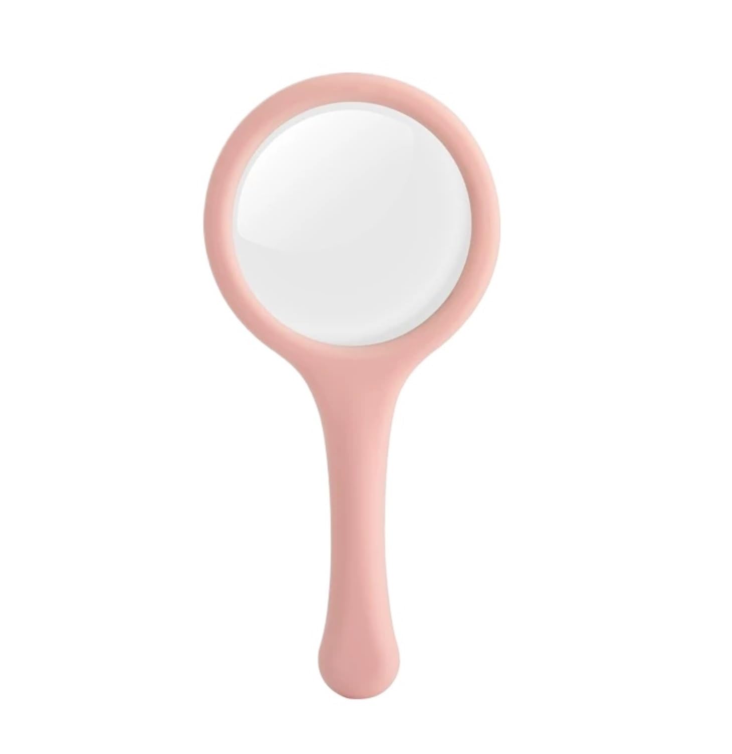 Magnifying Glass Handheld Handheld Magnifying Glass 5X With Silicone Handle For Reading And Viewing Reading Inspection(Pink)