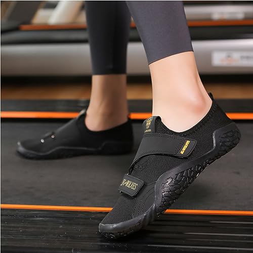 Foto von NGARY Gewichtheberschuhe -Schuhe für Herren Gewichtheben Squat Schuhe Fitness -Fitness -Trainingschuhe Barfuß minimalistische Turnschuhe,Schwarz,38 EU