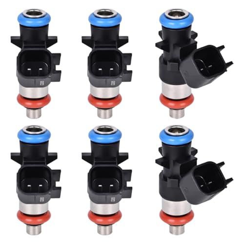 Set of 6 Fuel Injectors 0280158233 4 Holes Fit for 2011-2017 Chrysler 200 300 Dodge Avenger Challenger Charger Ram 1500/2500/3500 3.6L Replaces 5184085AC 5184085AD 4G2269 FJ1147