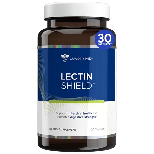 Gundry MD Lectin Shield Gut Health and Digestion Supplement Helps Block Potentially Harmful Lectins Supports Digestive Comfort and Intestinal Health 30 Day Supply