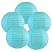 Just Artifacts 10" Turquoise Chinese Japanese Paper Lanterns (Set of 5) – More colors & Sizes!