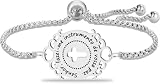 GIOFEOIK Pulsera San Miguel Arcángel Acero Inoxidable Medalla Colgante Ángel Guardián Joyería Católica Protector Religioso Regalo para Hombre y Mujer, Plata