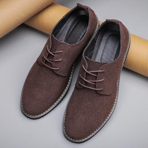 Men's Premium Suede Oxfords - Lace - Up, Low - Top, British Business Style, Formal for All Occasions2