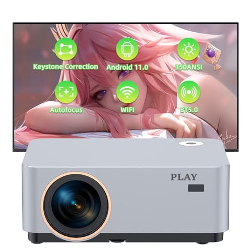 Image of Play MP1 PRO Smart Full HD 1080p Native 4K 8k Decode, 500 ANSI Lumens, Auto Electric Focus & Electronic Keystone, 2-Way BT5.0, 2 x HDMI, 2X USB, 2+16 GB Inbuilt Speaker, Audio Jack