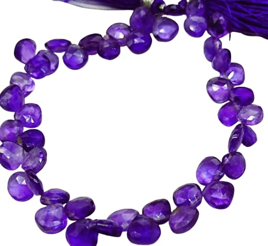 Améthyste violette naturelle au quotidien perles cœur pour bracelet d'été