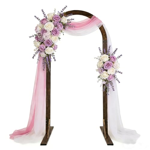 6.9 FT Wooden Arches Semicircle Wood Arch Wooden Wedding Arches