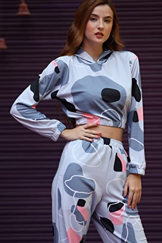 Image of GRECIILOOKS Co Ord Set for Women | Co Ord Set for Women Stylish |Printed Lycra Co Ord Set for Women | Travel Co Ord Set for Women | Full Sleeve