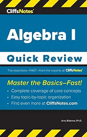 CliffsNotes Algebra I: Quick Review 3rd ed. Edition book cover