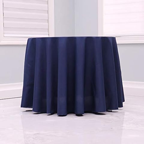 Kadut Navy Blue Tablecloth - 108" Inch Round Tablecloths for Circular Table Cover in Navy Blue Washable Polyester - Great for Buffet Table, Parties, Holiday Dinner & More Cover