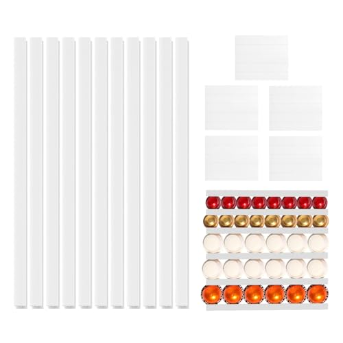 MABAHON Coffee Pod Holder Coffee Pod Storage Self Adhesive Capsules Holder compatible for 54 vertuoline or 72 nespresso original line pod, displays For display coffee pod(11pcs) white