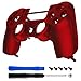 eXtremeRate Soft Touch Grip Red Front Housing Shell Faceplate for Playstation 4 PS4 Slim PS4 Pro Controller (CUH-ZCT2 JDM-040 JDM-050 JDM-055)