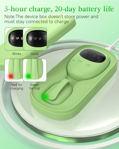 Wireless Bedwetting Alarm for Boys and Girls, Bed Wetting Alarm with USB Rechargeable Sensor, High-Sensitivity Sensor for Bedwetting with 3 Alert Modes– Green