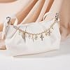 Purse Chain Strap Replacement for Bag Charm - Alloy Bags Extender Chains with Gold Cross and Peal Charms Handle Extender Decorative Bagchain for Wallets Handbag