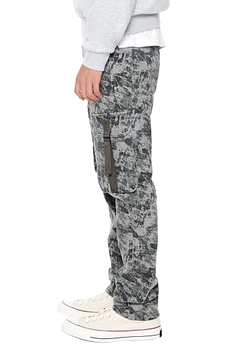 Forever 21 Men's Camo Drawstring Cargo Pants, Taupe/Multi4