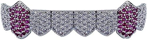 canjoyn 18K Gold Plated Gold Finish 8 Top Teeth & 8 Bottom Tooth Hip Hop Mouth Grills