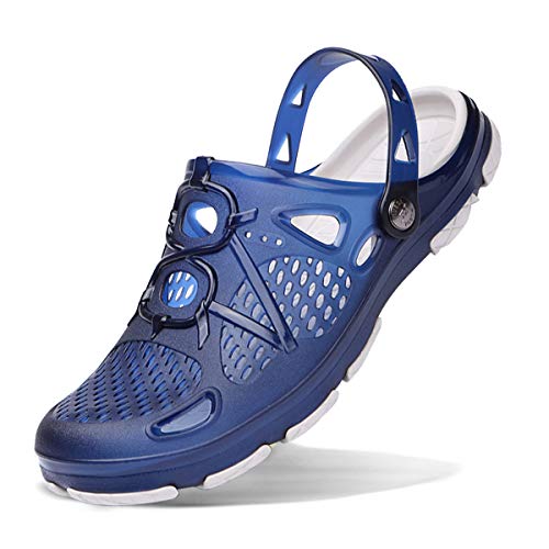 Ziitop Mens Clogs Mens Garden Shoes Light Mules And Clogs Beach Sandals Slip On Water Shoes For Men Nany Blue 10 D(M) Us/Eu 44 #TOP16