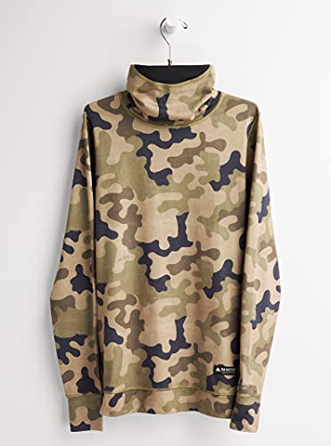 Burton Women's Standard Midweight Long Neck Base Layer, Martini Olive Terra Camo, Medium #TOP17