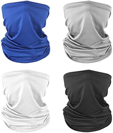Neck Gaiters Face Mask Sport Neck Gaiter Magic Face Cover Scarf for Men & Women (4 pcs Multi-Color)