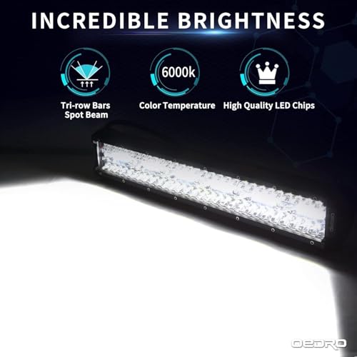 Image of OEDRO 18 Inch LED Light Bar Spot Flood Combo Tri-Row 360W Driving Light