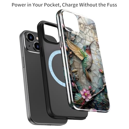 Coque iPhone 15 colibri DEENAKIN de protection antichoc double couche