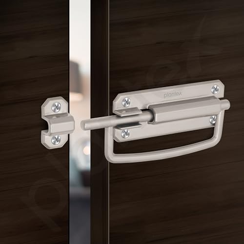 Image of Plantex Door Stopper /5 Inch Baby Latch Kadi /Door Latch for Bathroom /Door Lock for Home /Office Doors - Pack of 2 (Matt)