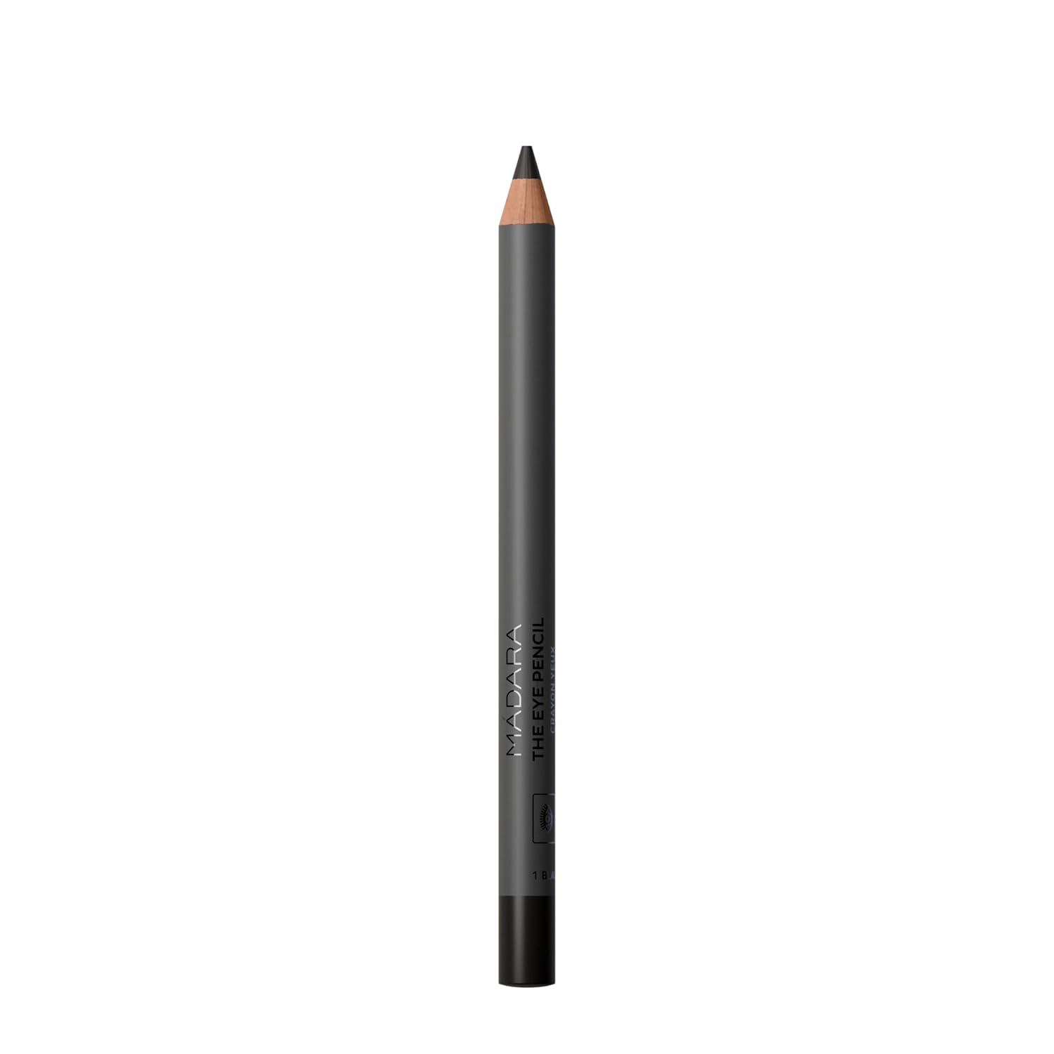 Madara Eye Pencil Black 1 g, Natural Eyeliner Pencil, Longwear Creamy Smudge Proof Liner for Waterline & Smoky Eyes, Fragrance Free, Ophthalmologist Tested, Vegan