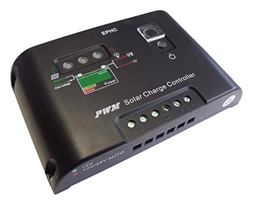 Preisvergleich Produktbild MAUK® Solar Laderegler 12V / 10A Solarladeregler für 12V-Systeme, automatischer Solarregler, Ladecontroller für Solarpanel, Ladepanel, Solarmodul, Schutz & effizientes Laden