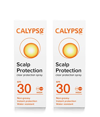 Calypso Scalp Protector Spray SPF30 - Multipack 2 × 50ml ǀ Hair and Scalp Sunscreen, UVA and UVB Protection, Water Resistant, Non-Greasy