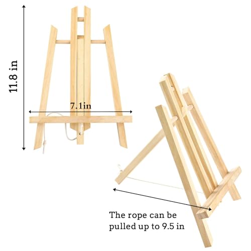 Image of AROIC 20Pack 11.8in Wood Easels,Painting Party Easel,Canvas Holder | Kids Student Tabletop Easels for Painting,Easel Stand for Painting Canvases,Portable Canvas Photo Picture Sign Holder