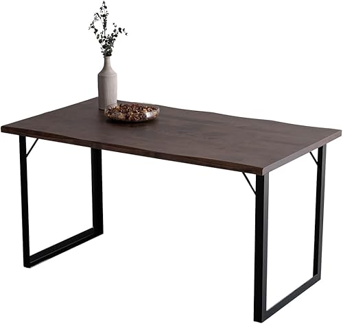 ダイニングテーブル 135 一枚板風 4人掛け 無垢 天然木 アイアン脚