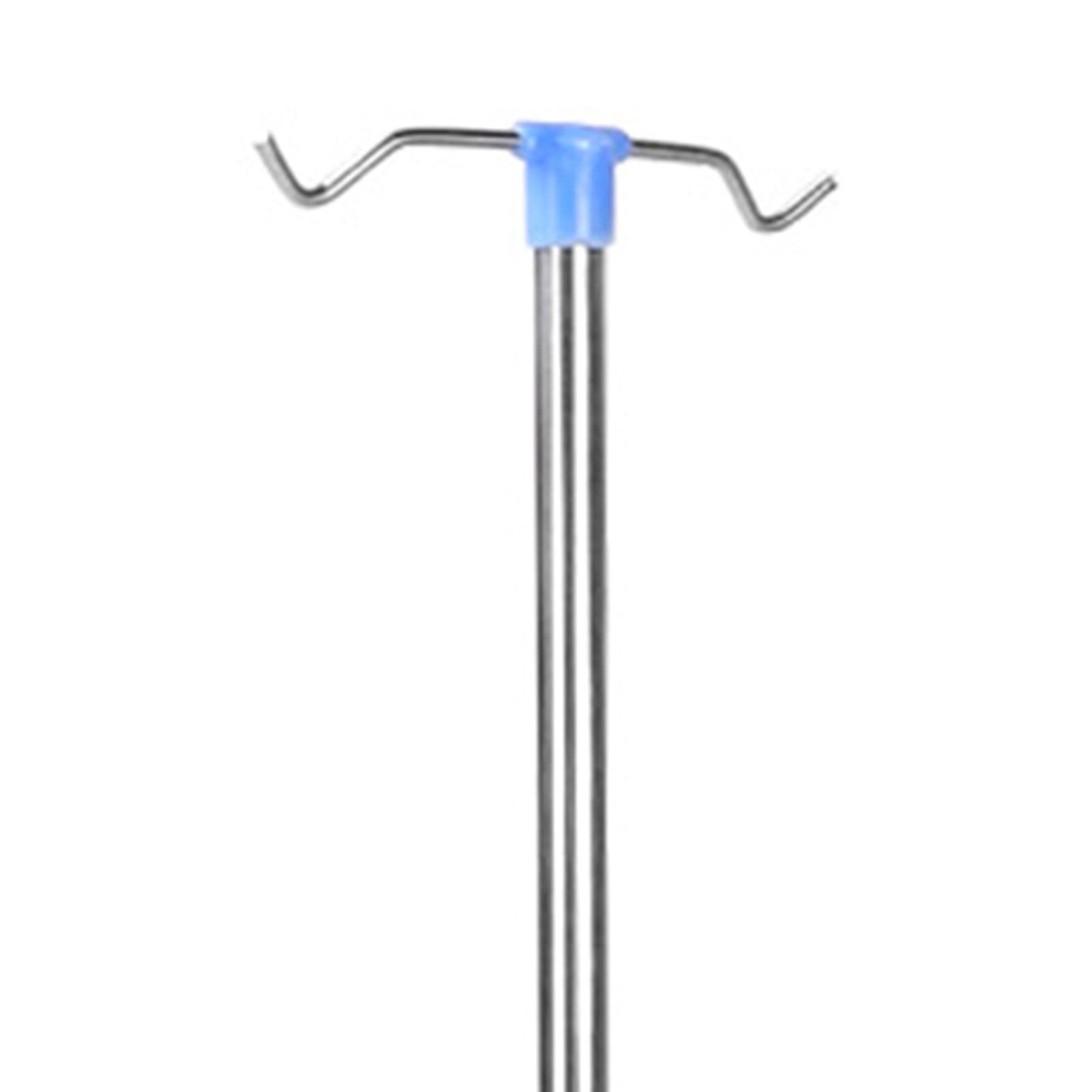 Jiawu 2 Ganci, 3 Rotelle, Asta Portaflebo Portatile Rotante, Supporto per Infusione in Acciaio Inossidabile Regolabile in Altezza Porta Sacca Portaflebo per Ospedale, Domiciliare