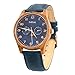Produktbild Zeitholz Holzuhr Herren, für Herren, Armbanduhr, Neue Klitten Kollektion, Analog, 42mm, 100% Naturholz mit Japanischem Quarzwerk. Zeitloser Stil, nachhaltiger Luxus. (Blau)