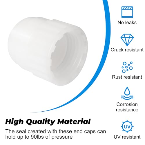 Image of 06860 1 /2 inch RV Drain Cap, Cold Water Pipe 1 /2 inch Female End Cap Terminator, RV Plumbing Cap Fitting, RV Pex Pipe /Tubing Fittings (4 Fittings)