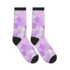 Geometric Purple Wave Pink Flowers