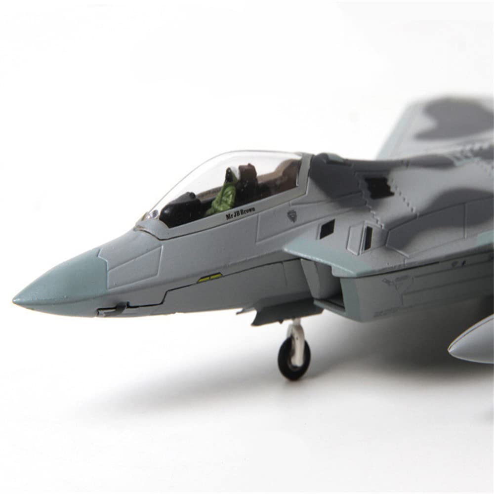 ZEZEFUFU 1/100 Scala F-22 Raptor Fighter Modello Aereo Militare Aereo per Aviazione Collezionismo con Espositore