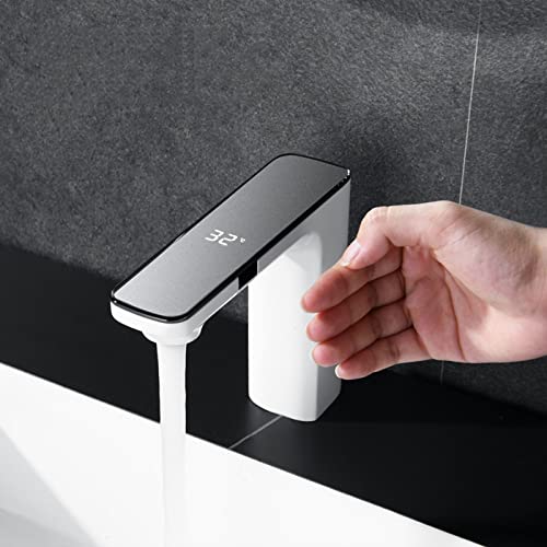 Grifo automático con sensor para lavabo QYYZTQY, monomando touchless cromado baño 7