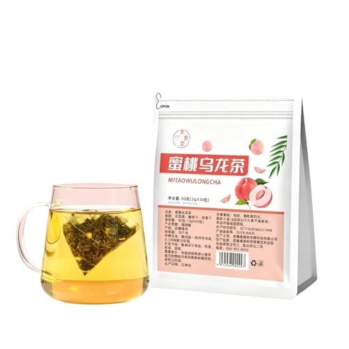 Té de frutas Oolong de melocotón y melocotón blanco 90 g (30 bolsas triangulares) Adecuado for preparar tanto en frío como en caliente. Sabroso(3pcs)