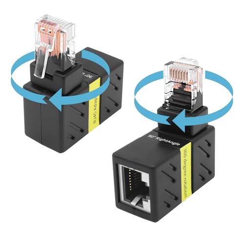 Adaptateur réseau RJ45 pivotant pour box internet et TV murale