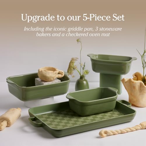 Image of Our Place Mini Griddle Pan | 9 inch (2 Qt) Nonstick Ceramic Griddle Pan for Stovetop & Oven | PFAS-Free, Oven-Safe up to 450F, Easy-Grip Handles | Sage