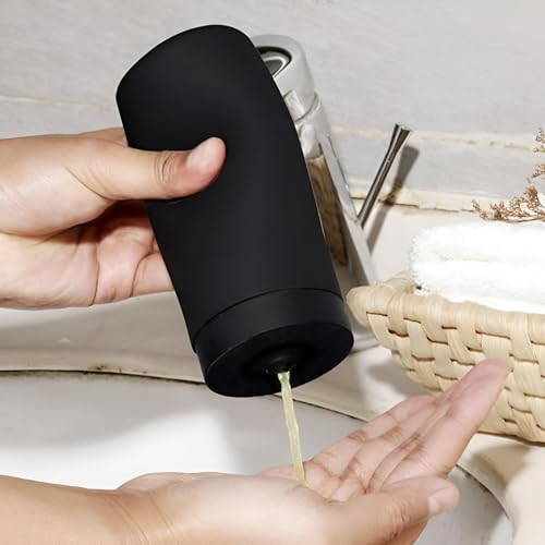 Portable 240ml Silicone Lotion Bottle - Convenient for Shampoo, Body Wash, and Cosmetics Anytime, Anywhere (Black)3