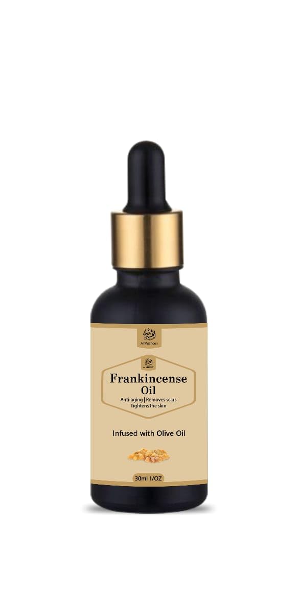 AL MASNOON Frankincense Oil Infused with Olive Oil for Skin & Hair | 30ml | Natural, Healing, and Rejuvenating Beauty Solution