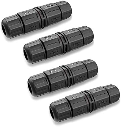 IP67/8 Waterproof Electrical Junction Box Cable Connector for Underwater or Underground, Cable Range Ø0.14-0.39Inch(3.5-10mm) 2 or 3 Pole 4PCS